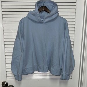 Old Navy Blue Boxy Oversized Hoodie with Dropped Sleeves